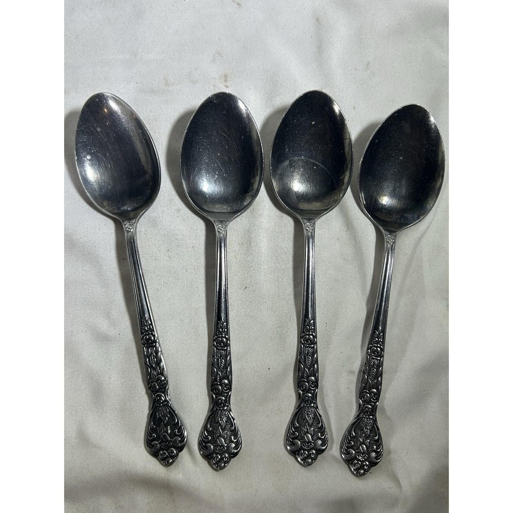 Vintage Versailles Stainless Soup Spoons Lot of 4 by MSI Japan Flatware Collect